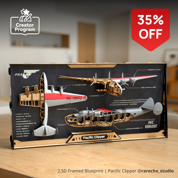 2.5D Framed Blueprint - Pacific Clipper