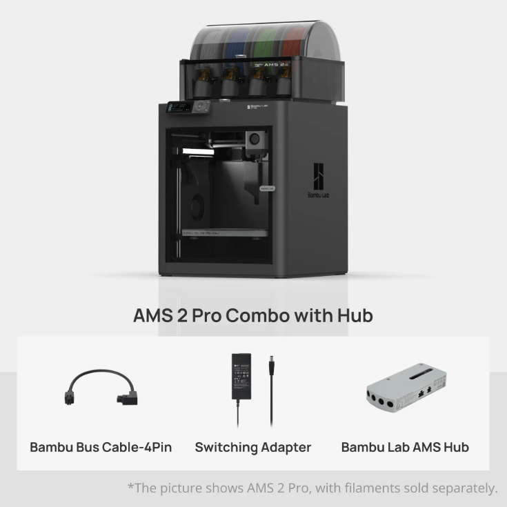 Bambu Lab P1S Combo 3D Printer with AMS Hub image 0
