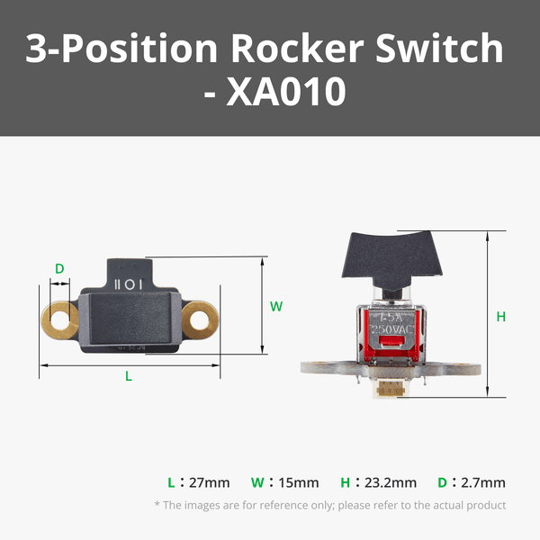 Three-Position Rocker Switch Module with 3Pin SH1.0 Connector(1PCS)