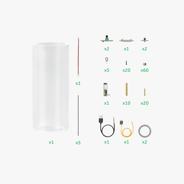 360˚ Rotating Marble Run - Enclosed with Lights