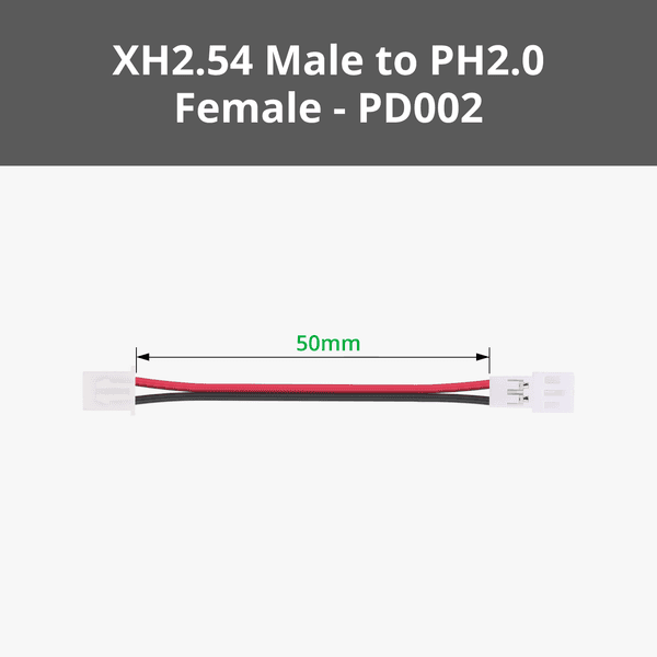 XH2.54 Male to PH2.0 Female Conversion Cable