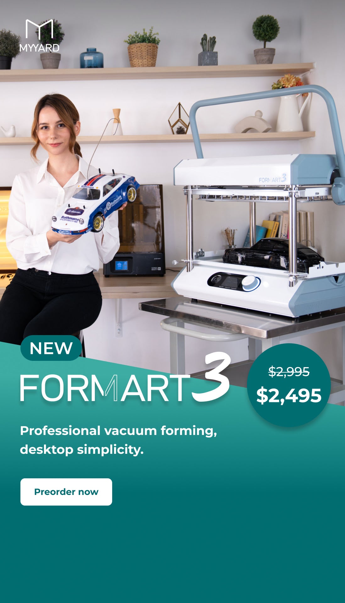 MYYARD FORMART 3 Next-Generation Desktop Vacuum Former – Advanced Thermoforming Machine