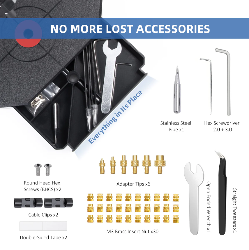 Brass insert installation tool for PLA PETG and ABS prints