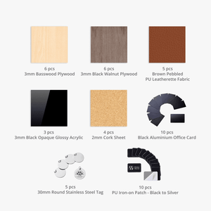 Laser Material Kit – Starter Pack (49 pcs)