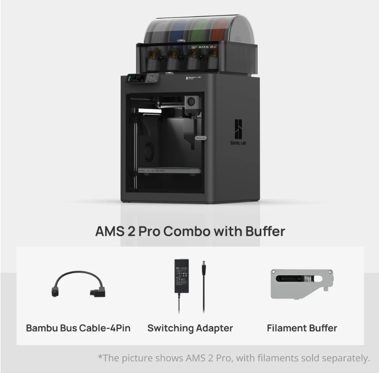 P1S Combo 3D Printer with Buffer image 0