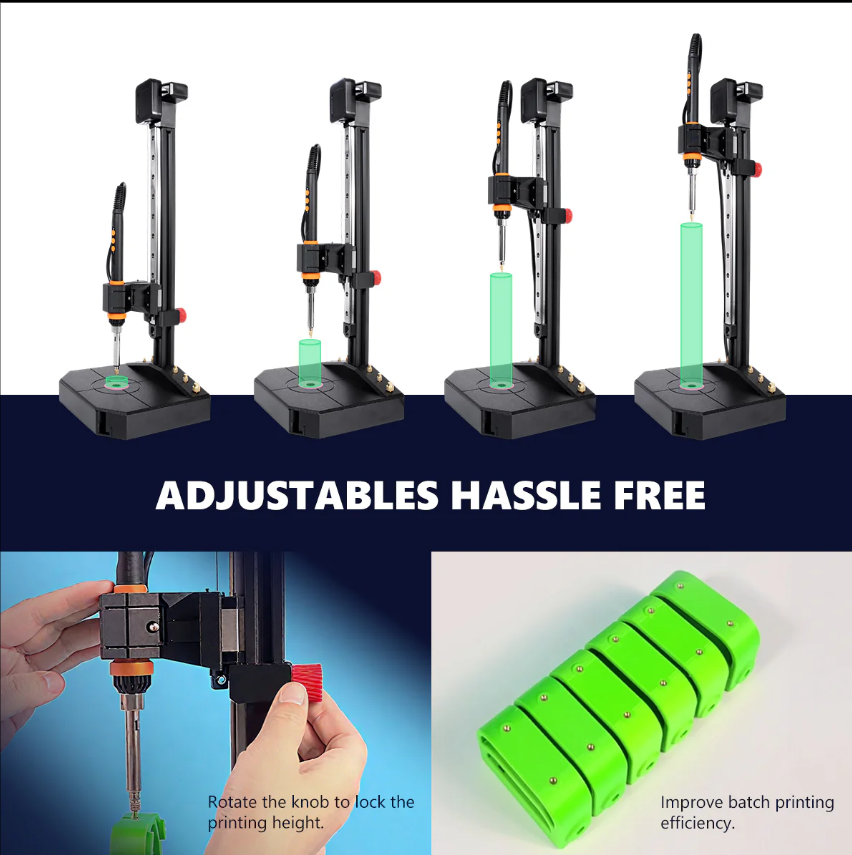 Professional Heat Insert Press Kit Nutopress Pro — Precision Heat-Set Insert Tool for 3D Printed Parts