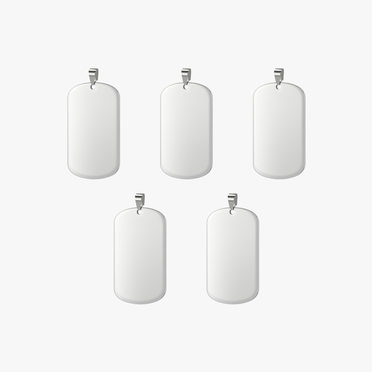 Stainless Steel Military Tag (5PCS)