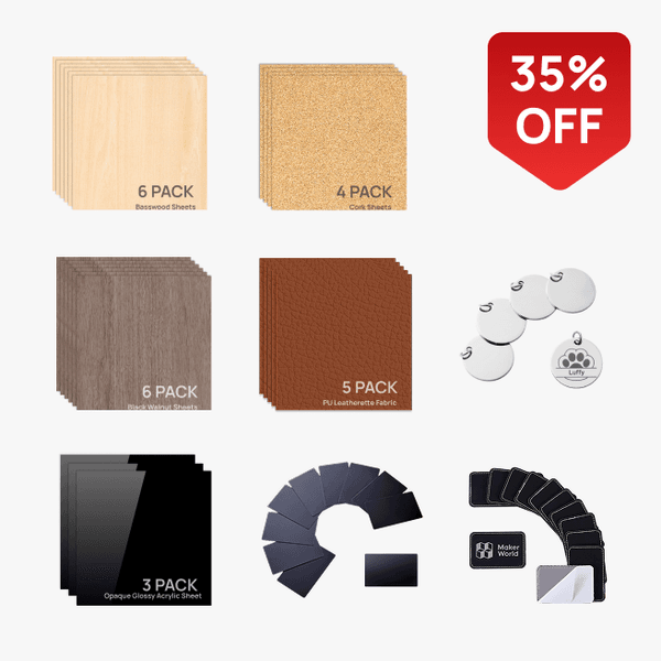 Laser Material Kit – Starter Pack (49 pcs)