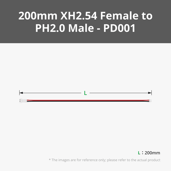 XH2.54 Female to PH2.0 Male Conversion Wire