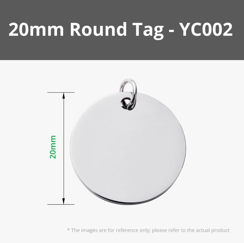 Round Stainless Steel Tag (5pcs) image 2