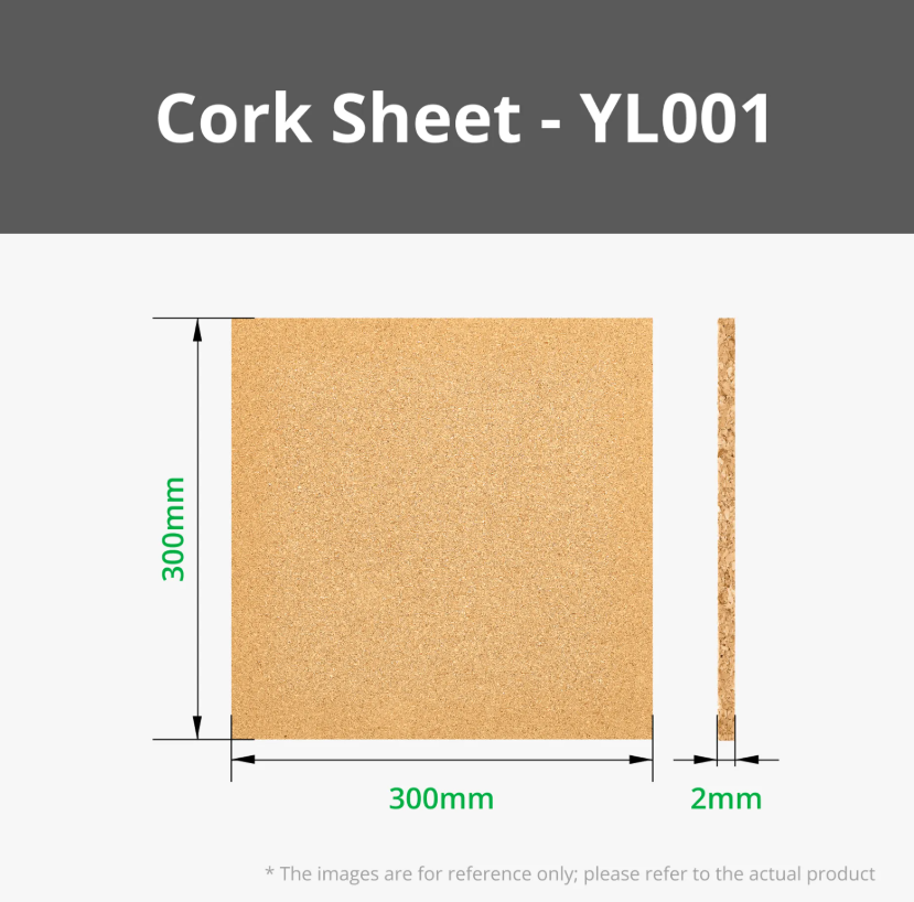 2mm Cork Sheet (4pcs) image 2