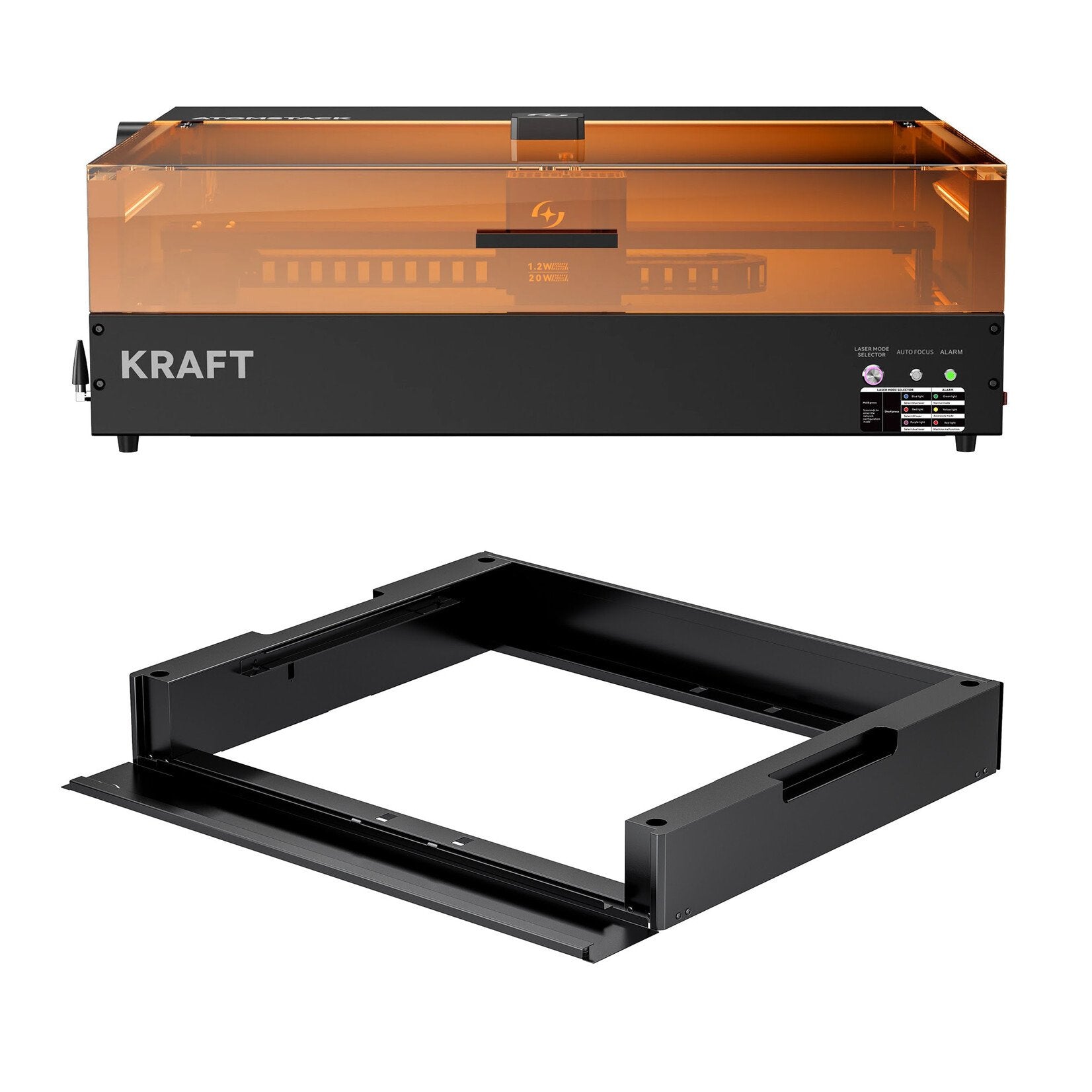 AtomStack Kraft 40W Diode Laser Cutter & Engraver | Enclosed Class 1 Laser with Camera