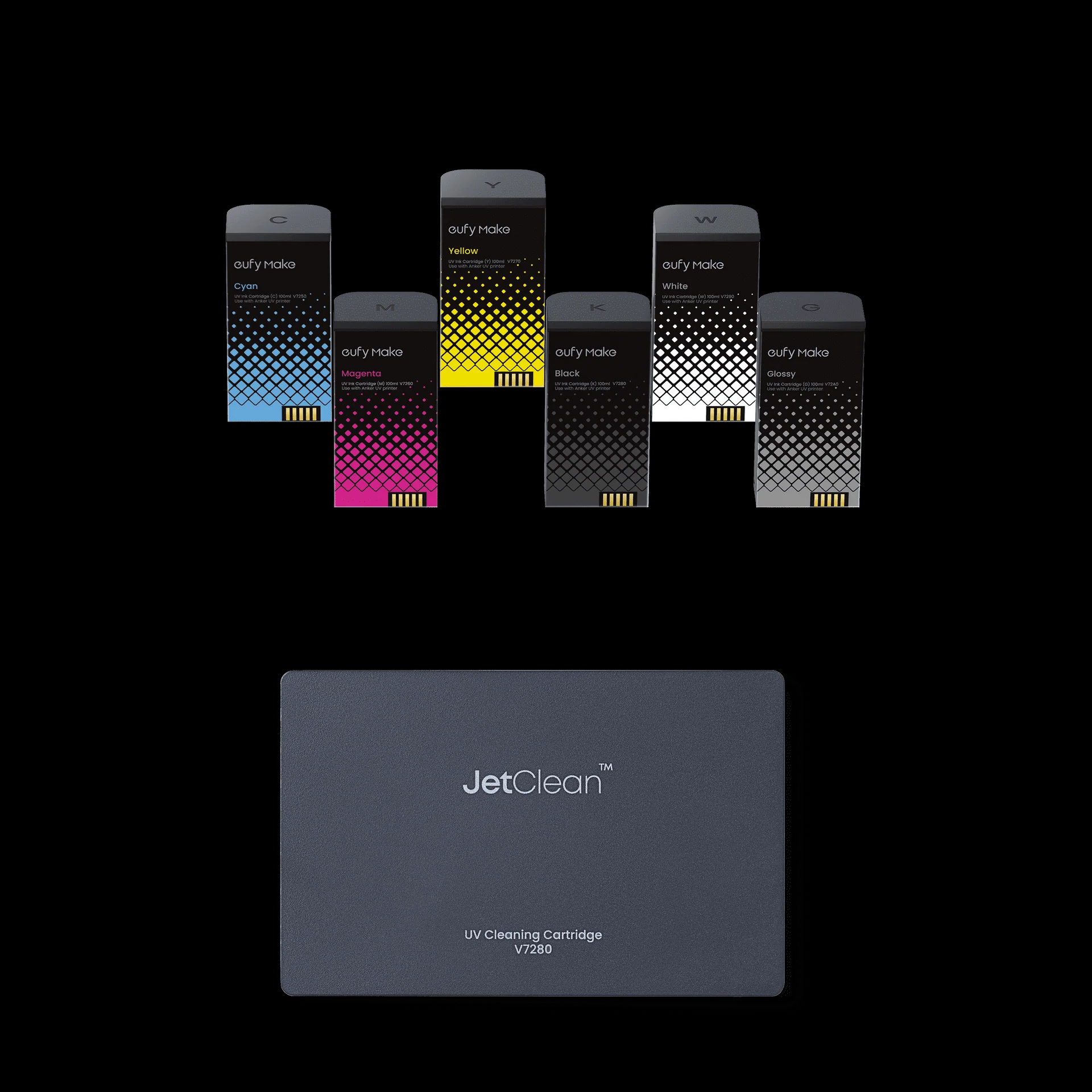 eufyMake Ink and Cleaning Cartridge Kit for UV Printer E1