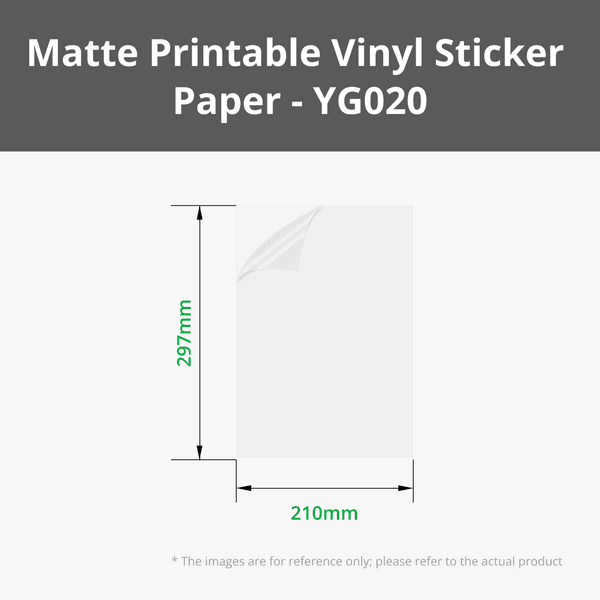 White Matte Printable Vinyl Sticker Paper (25PCS)