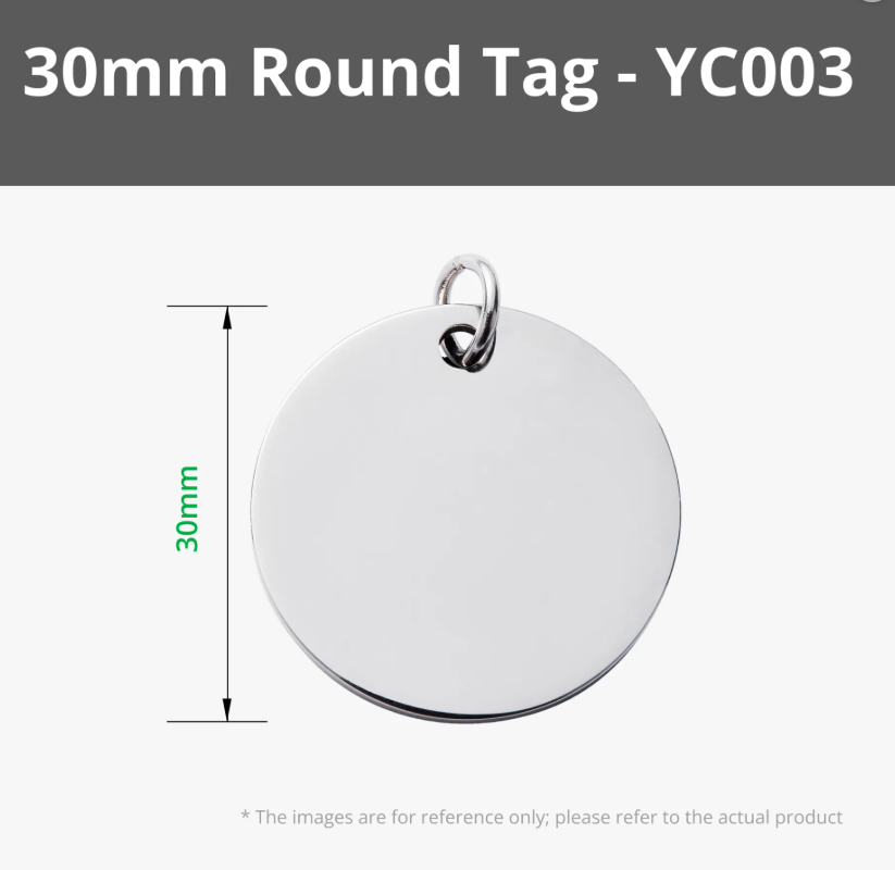 Round Stainless Steel Tag (5pcs) image 3