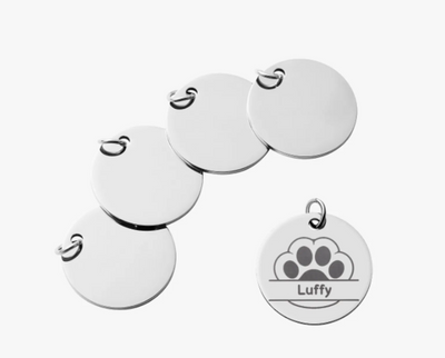 Round Stainless Steel Tag (5pcs)