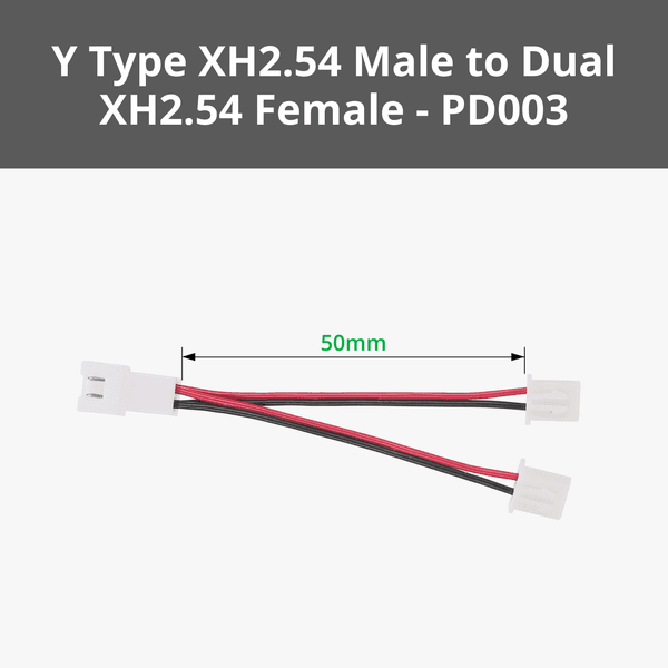 Y Type XH2.54 Male to Dual XH2.54 Female Conversion Cable