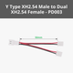 Y Type XH2.54 Male to Dual XH2.54 Female Conversion Cable